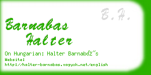 barnabas halter business card